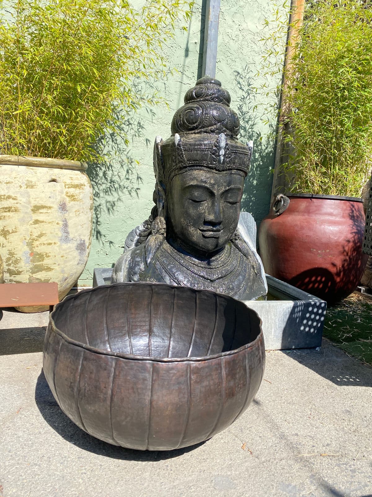 Antique Large Bronze Planter Bowl - Thumbnail 7