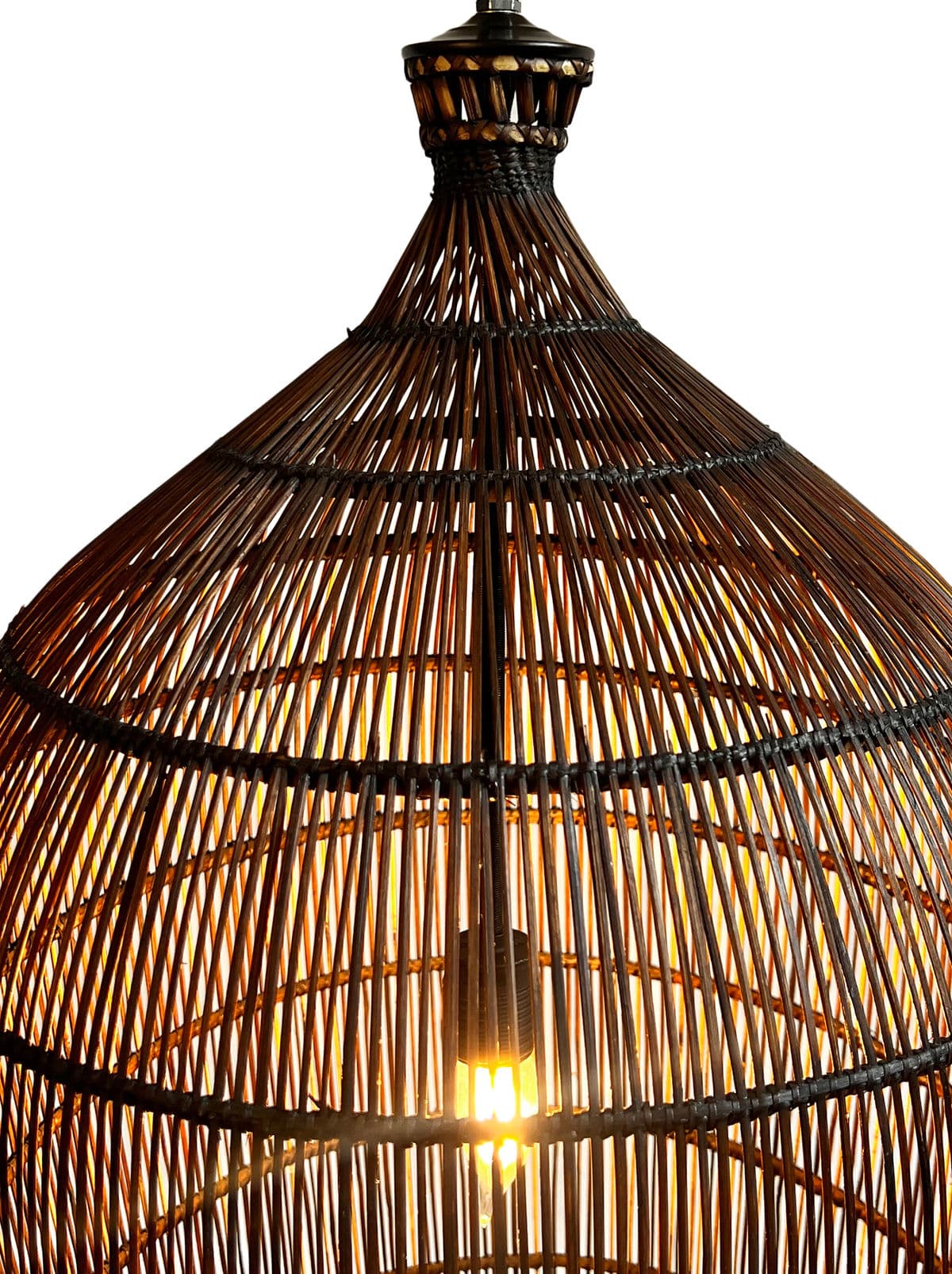 Auburn Wicker Fish Basket Pendant Medium - Thumbnail 7