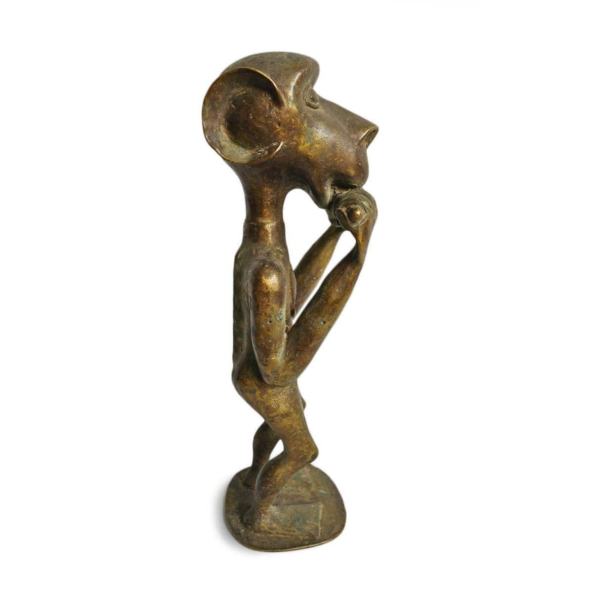 Old Baule Brass Monkey Pair - Thumbnail 7