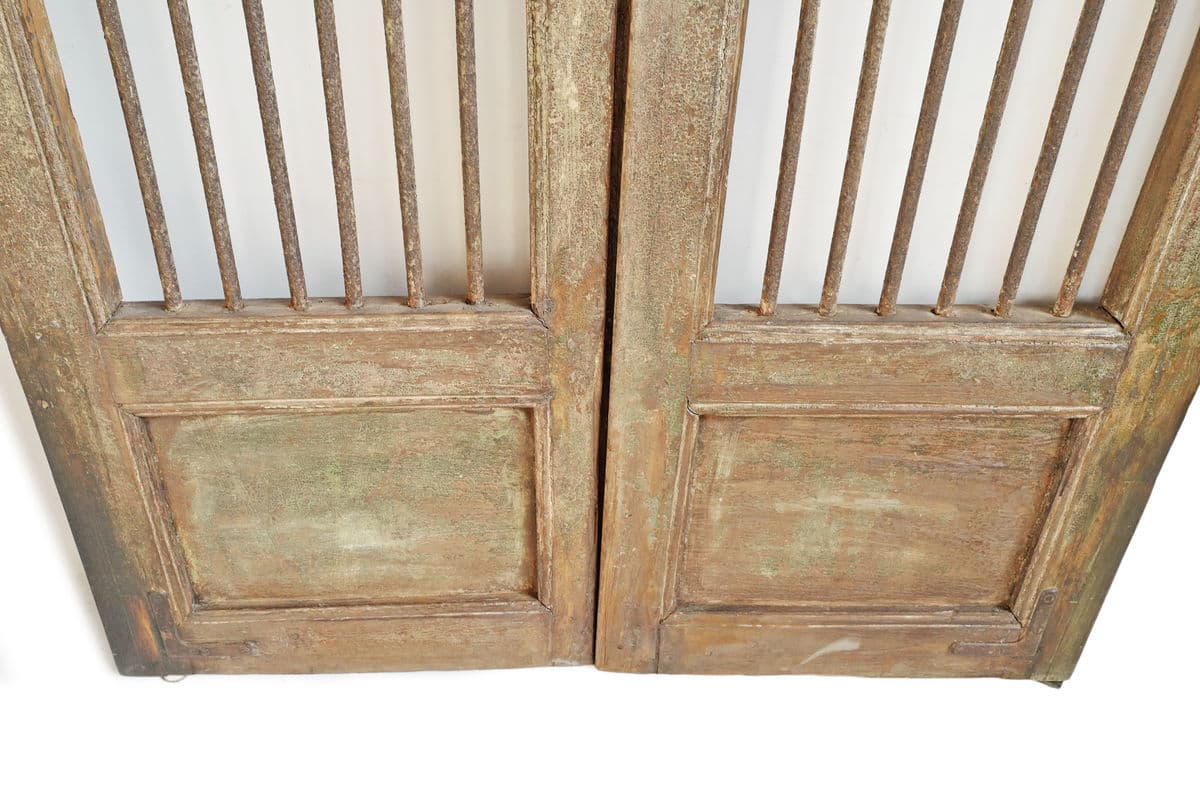 Vintage Jali Iron & Wood Gates - Thumbnail 7