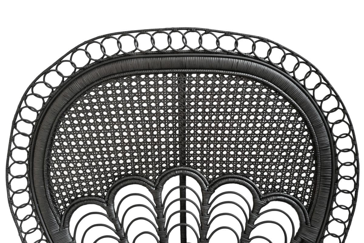 Black Cane Back Peacock Chair - Thumbnail 7