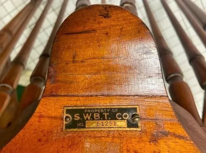 Stickley Brothers Signed Antique Maple Windsor Chair With Seat and Back Cushions - Grand Rapids - 1920s - Thumbnail 8