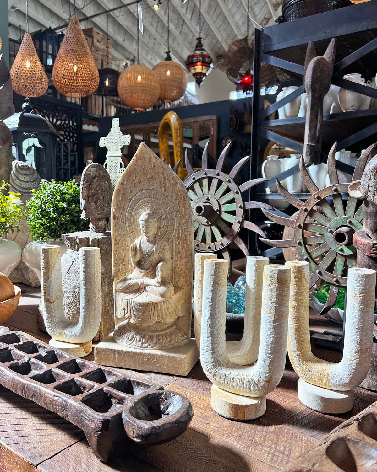 Palomino Sandstone Candle Stand - Thumbnail 8