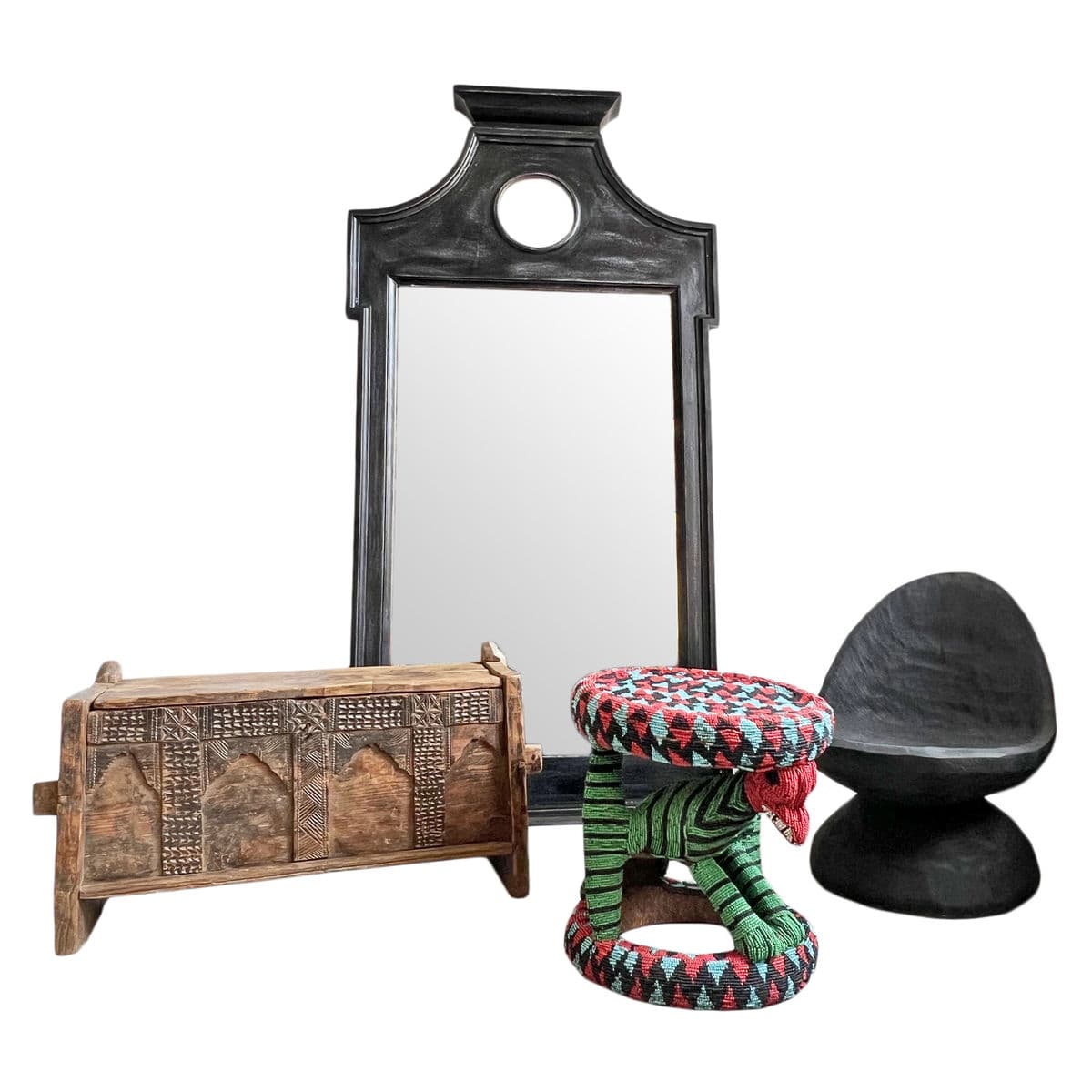 Black Agra Colonial Hall Mirror - Thumbnail 8
