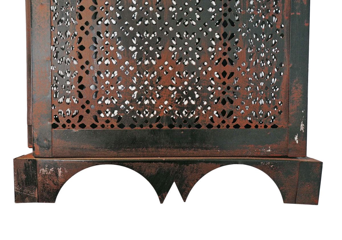 Vintage Aged Iron Lace Lantern - Thumbnail 8