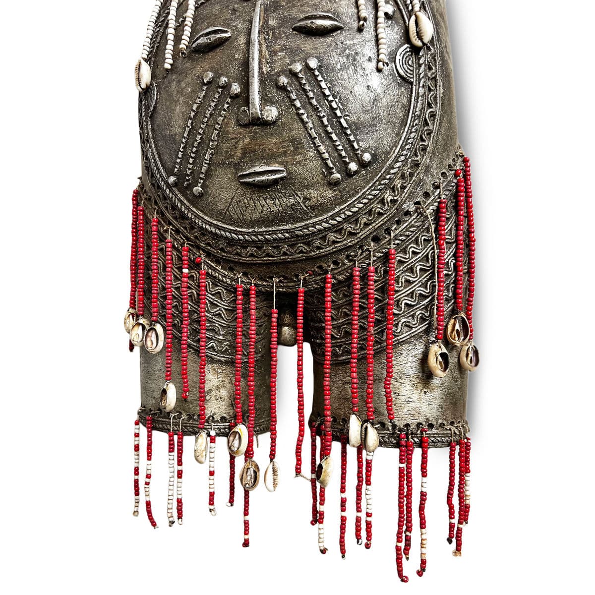 Cast Metal Nigeria Male Body Mask - Thumbnail 8