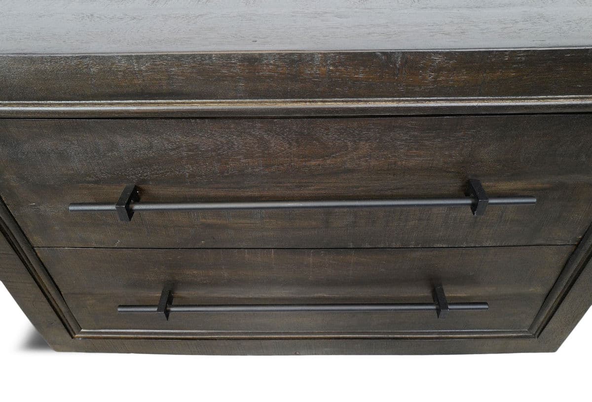 Modern Espresso Two Drawer Nightstand - Thumbnail 8