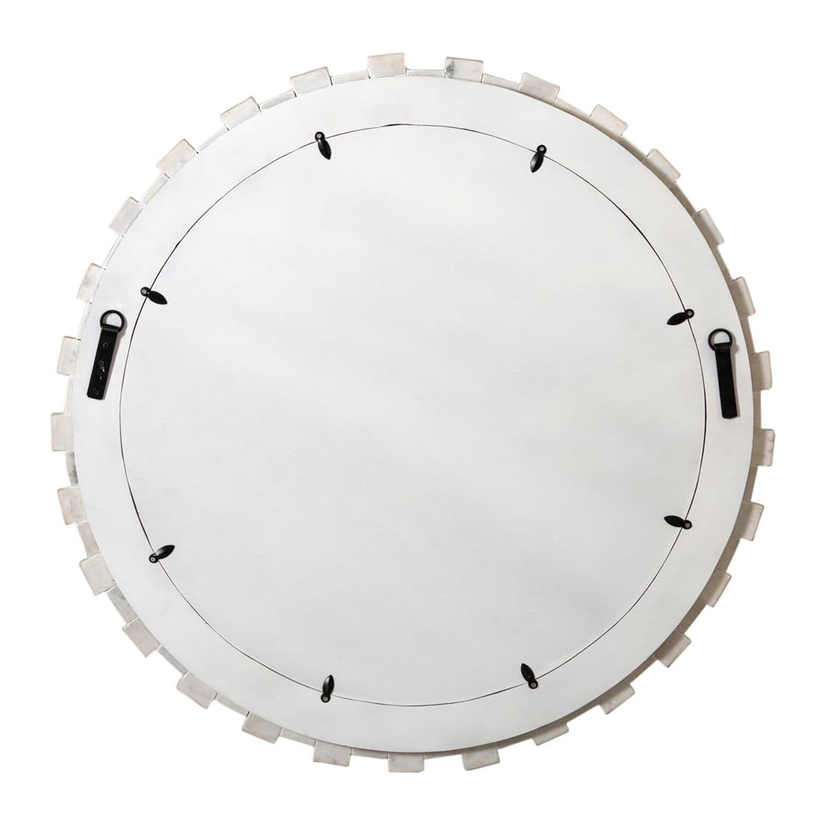 Round White Marble Step Mirror - Thumbnail 8