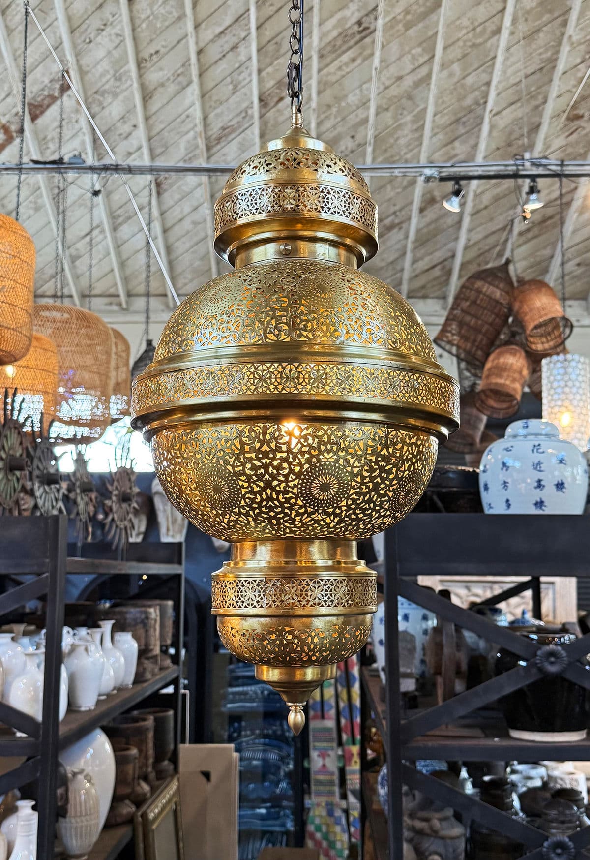 Kasbah Brass Tier Pendant Light - Thumbnail 8