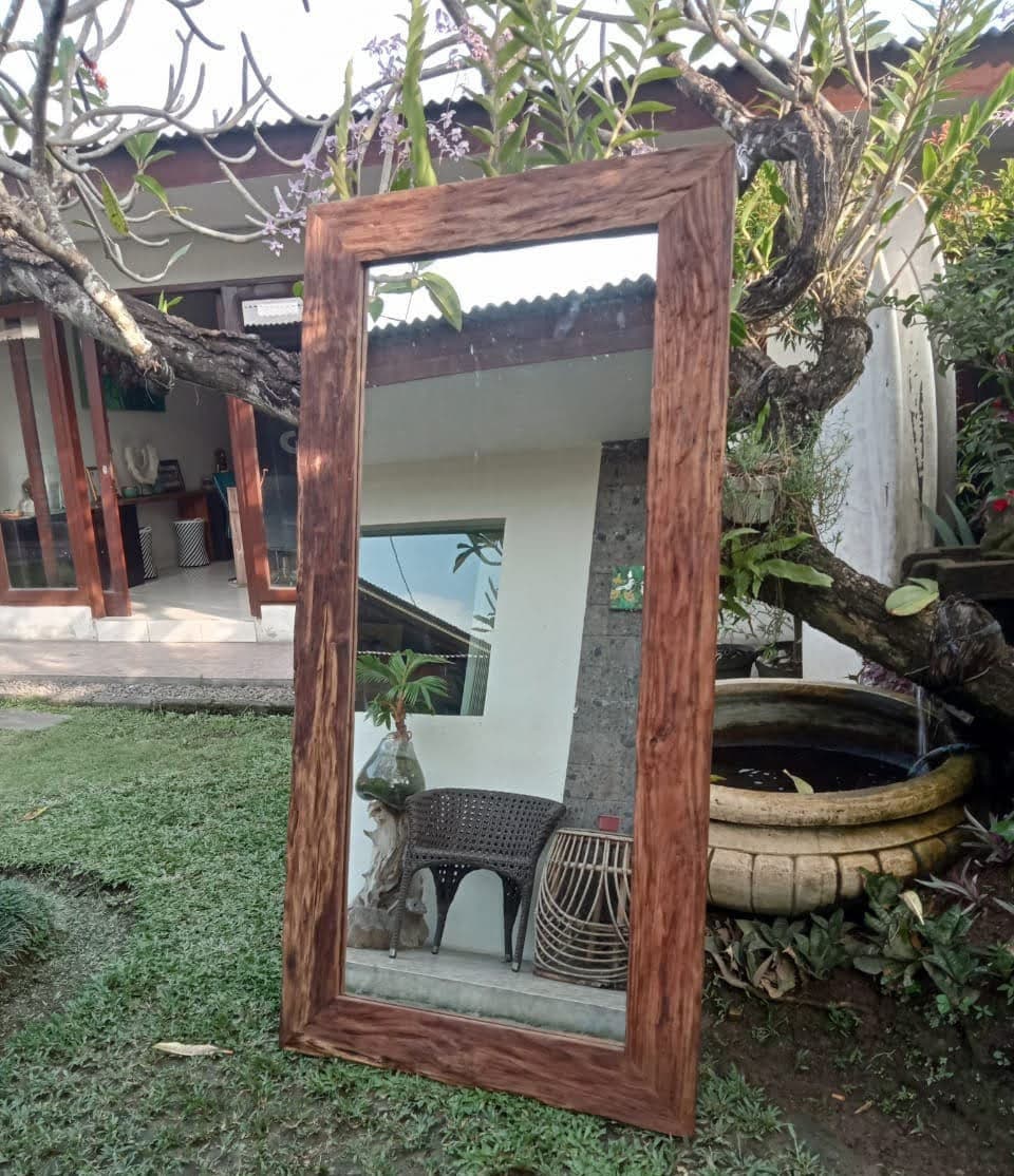 Salvaged Teak Full Length Mirror - Thumbnail 8