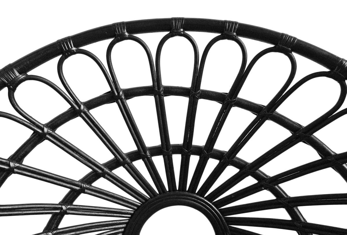 Black Bamboo Flower Ring Chair - Thumbnail 8