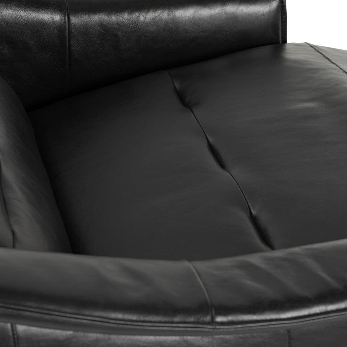 Ashford Modern Black Leather Recliner - Thumbnail 8