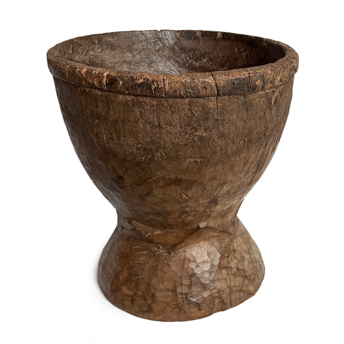 Large Vintage Guinea Wood Pestle Bowl - Thumbnail 8