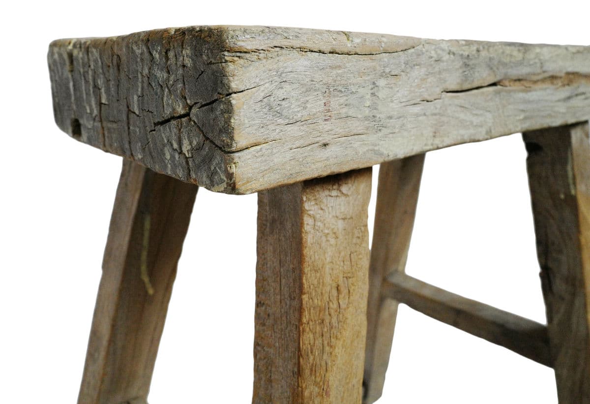 Vintage Elm Work Farm Stool - Thumbnail 8