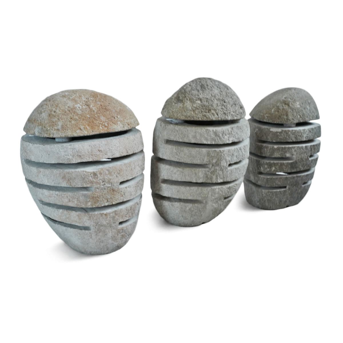 River Rock Garden Lantern Medium - Thumbnail 8