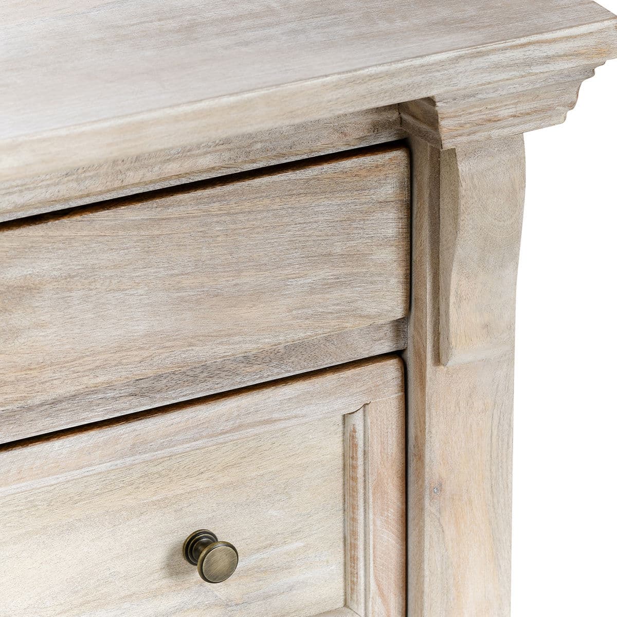 Tudor Washed 3-Drawer Nightstand - Thumbnail 8