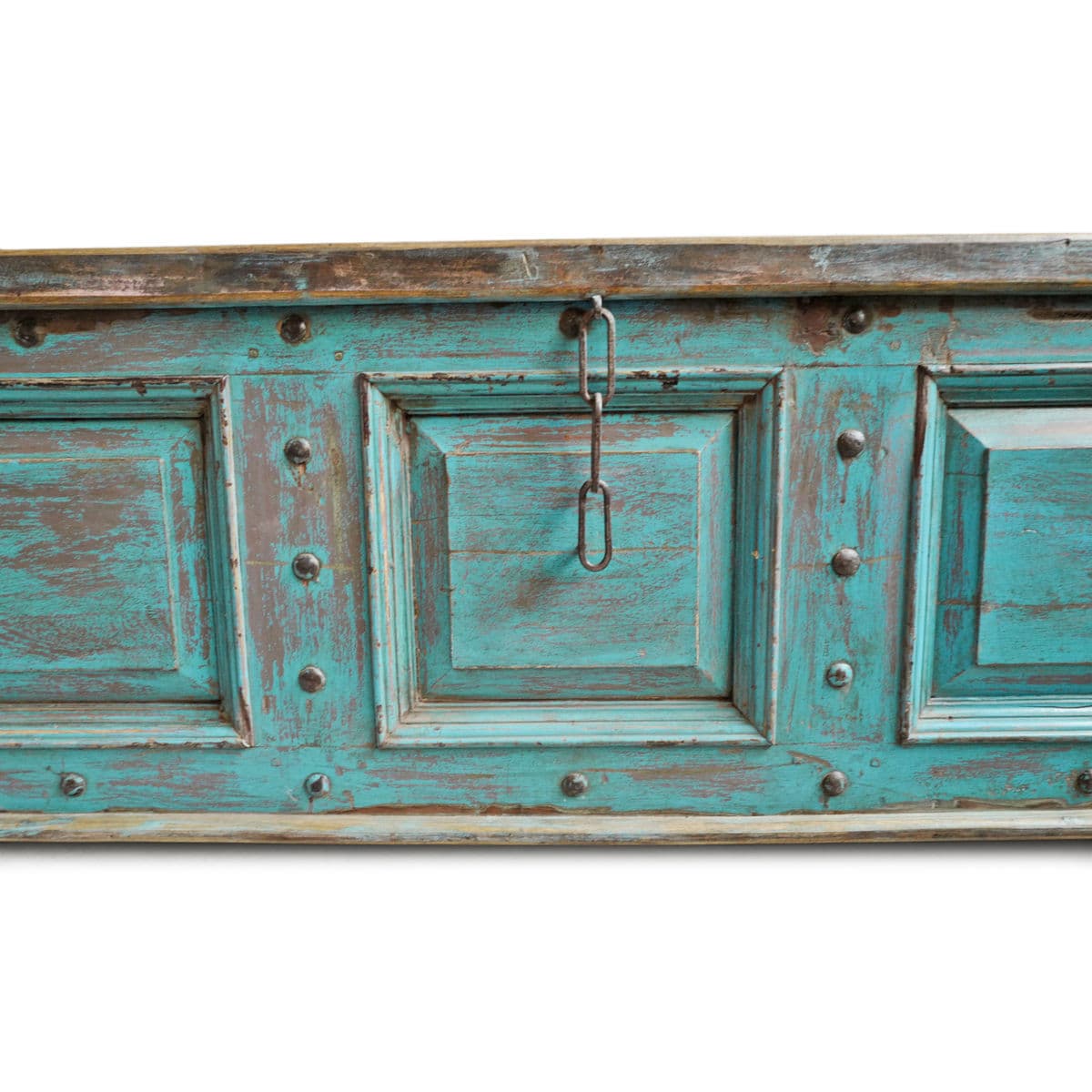 Large Jodhpur Blue Wood Trunk - Thumbnail 8