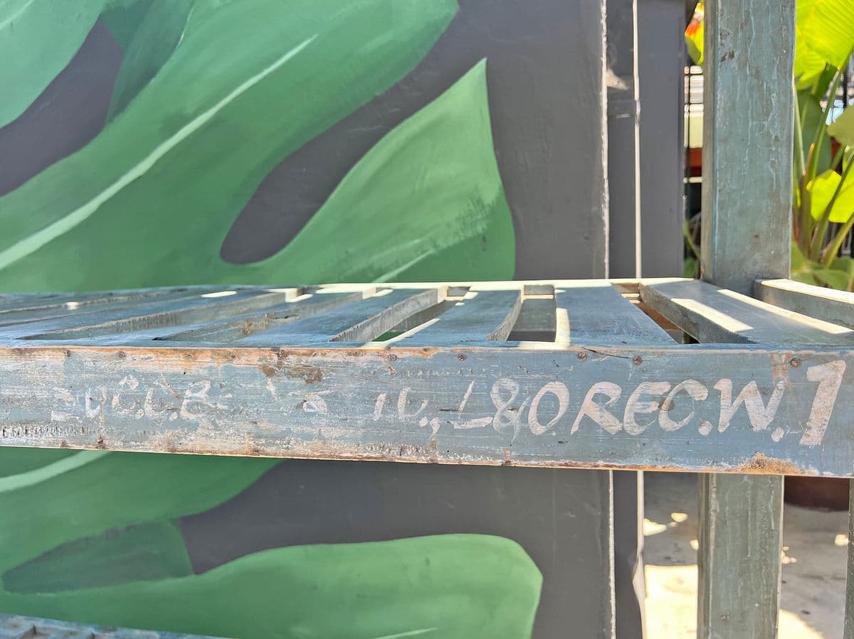 Vintage Tall Slatted Storage Shelf - Thumbnail 8