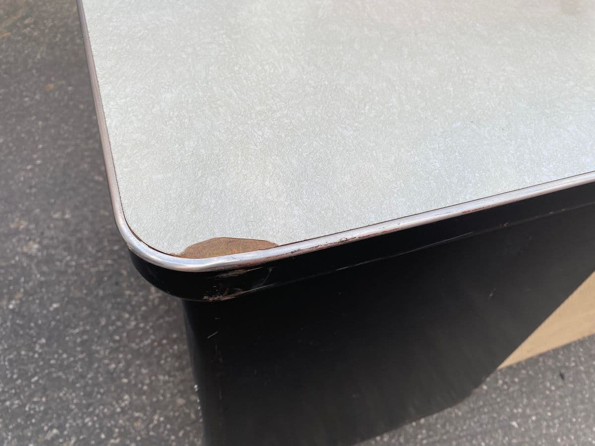 Vintage Allsteel Metal Tanker Desk - Thumbnail 7