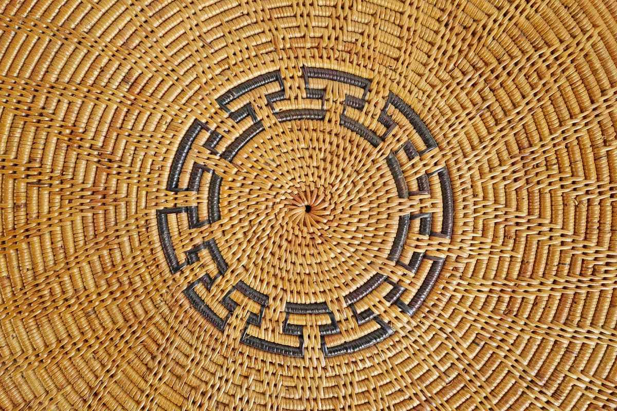 Rattan Border Basket w/Lid - Thumbnail 8