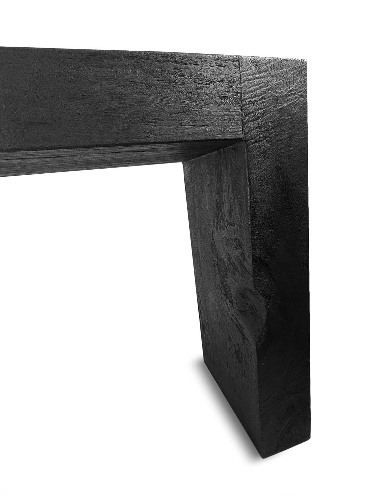 Black Solid Wood Beam Console Table - Thumbnail 8