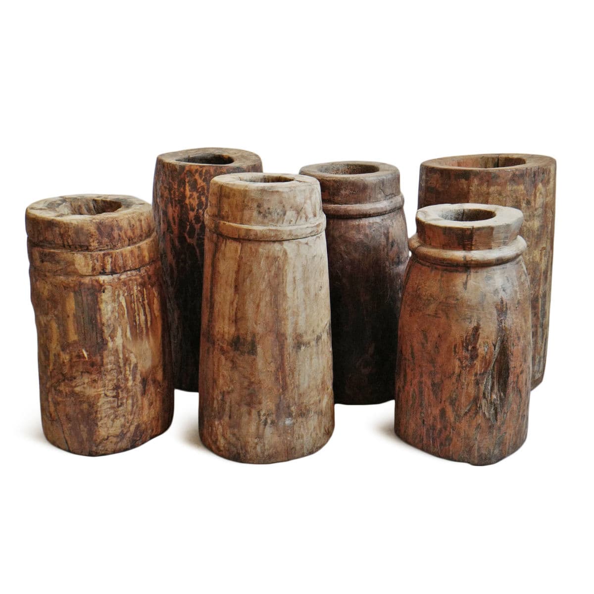 Antique India Wood Butter Pot - Thumbnail 8