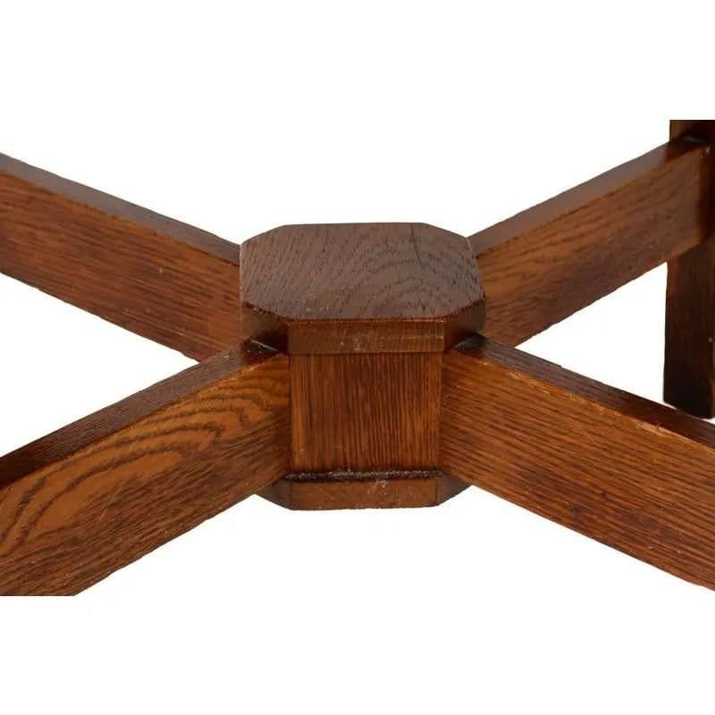 Signed Charles Limbert Antique Mission Oak Dining Table #2429 - Early 20th Century - Thumbnail 8