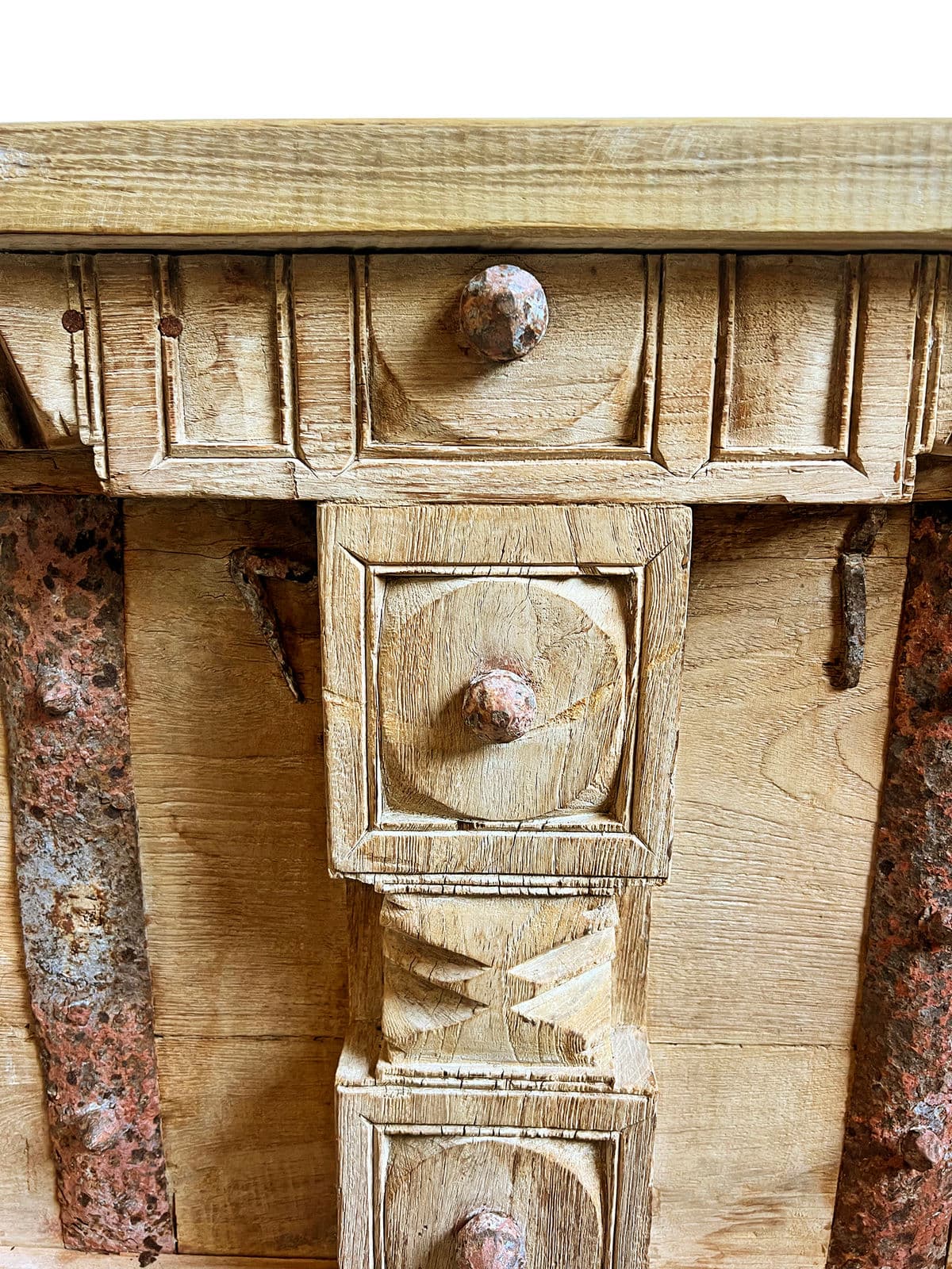 Old Door Console with Shelf - Thumbnail 8