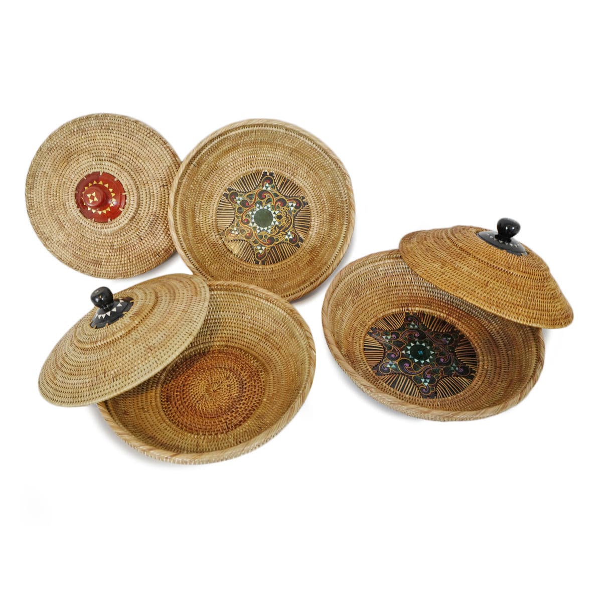 Rattan Kenta Bowl with Lid - Thumbnail 8