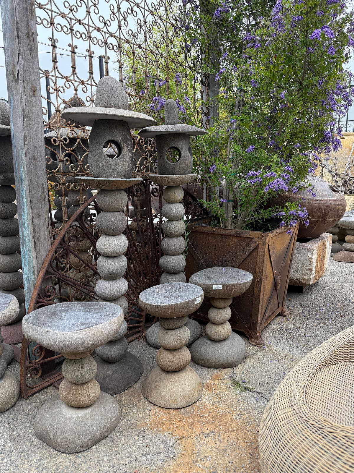 River Rock Stack Side Table Stool - Thumbnail 8