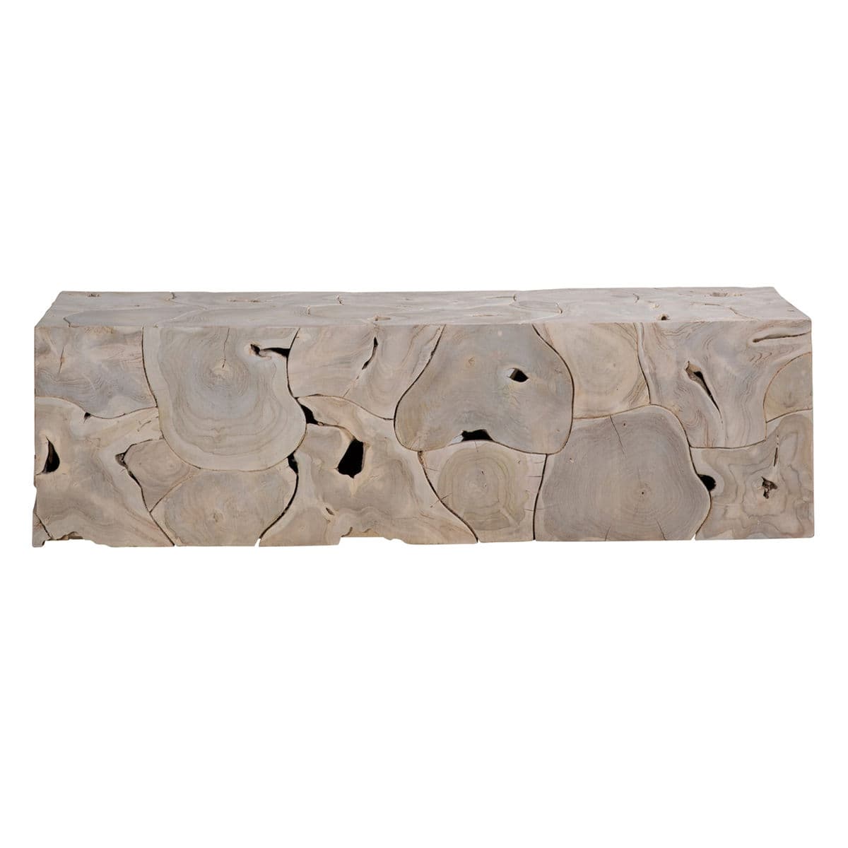 Salvaged Washed Teak Root Bench Table - Thumbnail 8