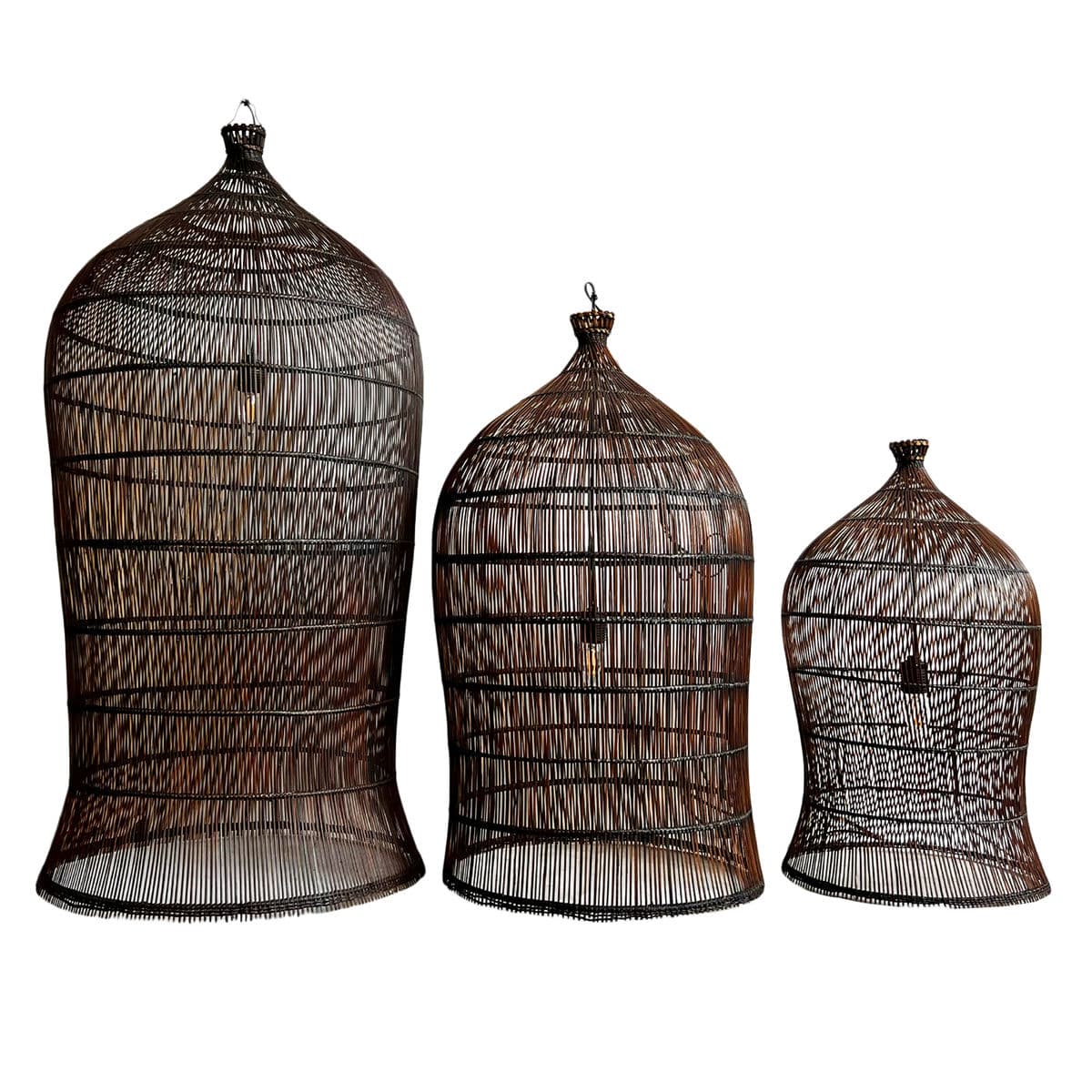 Auburn Wicker Fish Basket Pendant Medium - Thumbnail 8