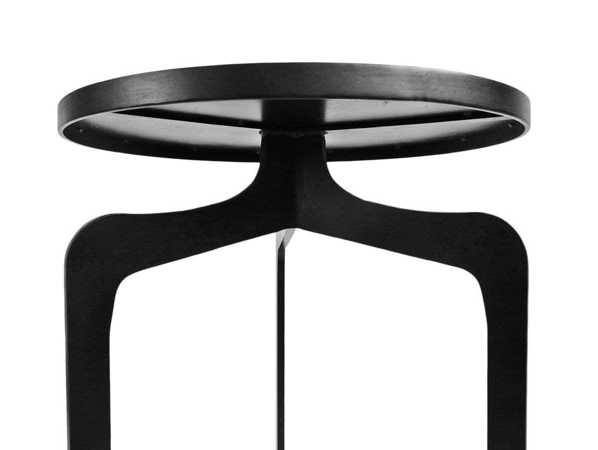 Industrial Modern Black Iron Side Table - Thumbnail 8