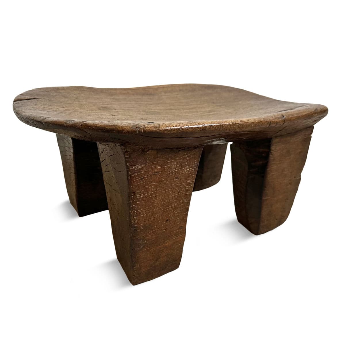 Vintage Lobi Wood Stool - Thumbnail 8