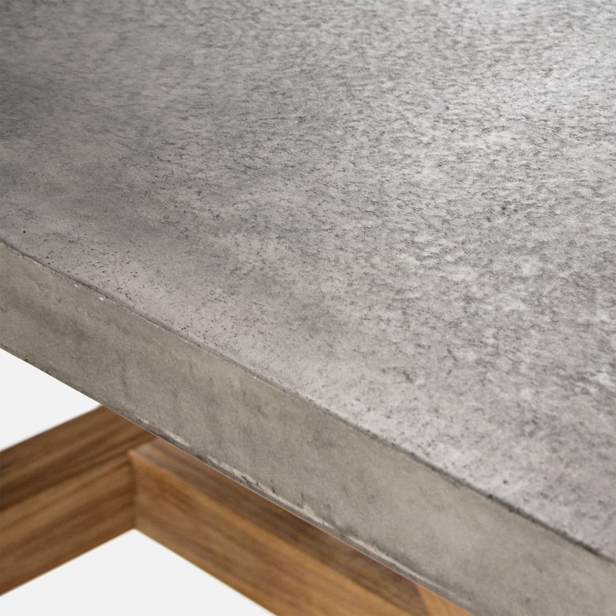 Outdoor Concrete & Wood Dining Table - Thumbnail 8