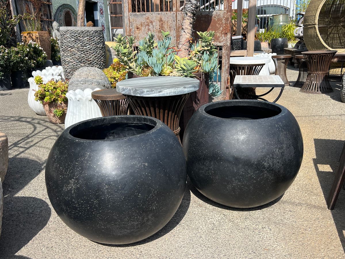 Black Ball Terrazzo Planter - Thumbnail 8
