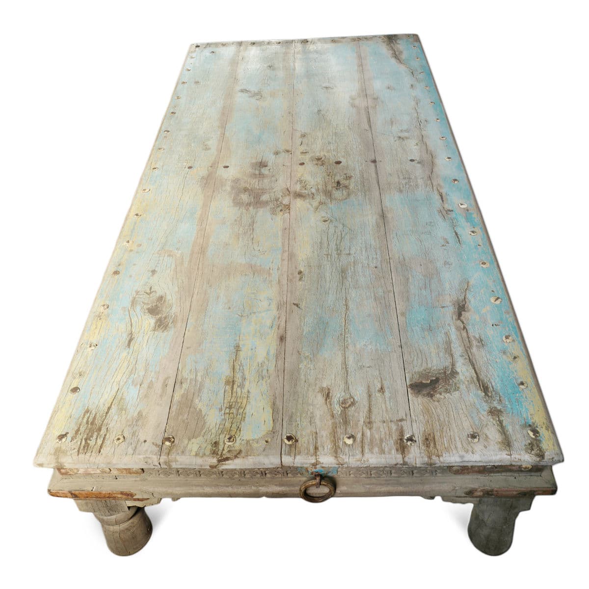 Old Teak Takhat Coffee Table - Thumbnail 8
