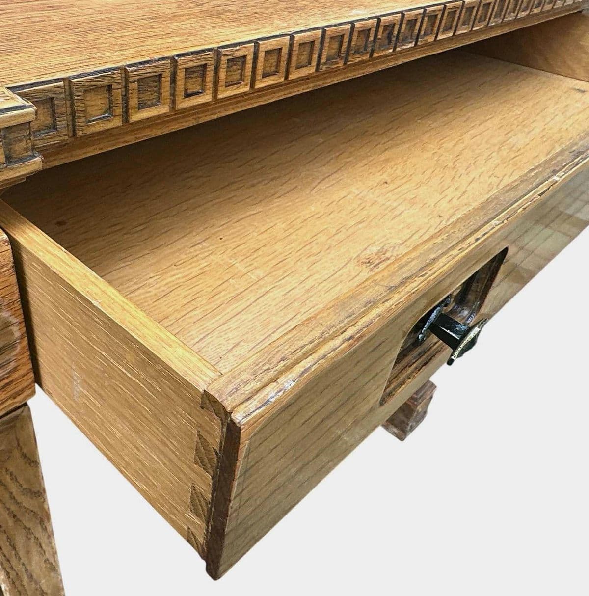 Vintage Romweber Viking Oak Desk - Circa 1960s - Thumbnail 8