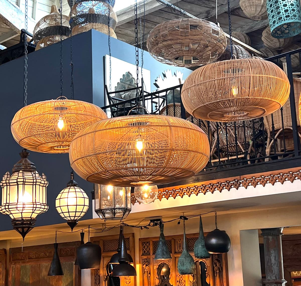 Ubud Rattan Lantern Small - Thumbnail 8