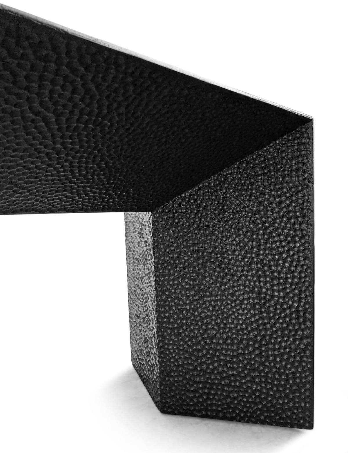Black Bevel Seeded Waterfall Desk Table - Thumbnail 8