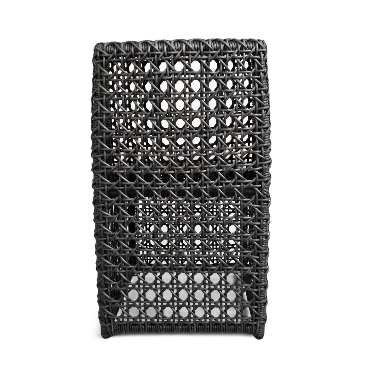 Outdoor Black Wicker Slipper Chair - Thumbnail 8
