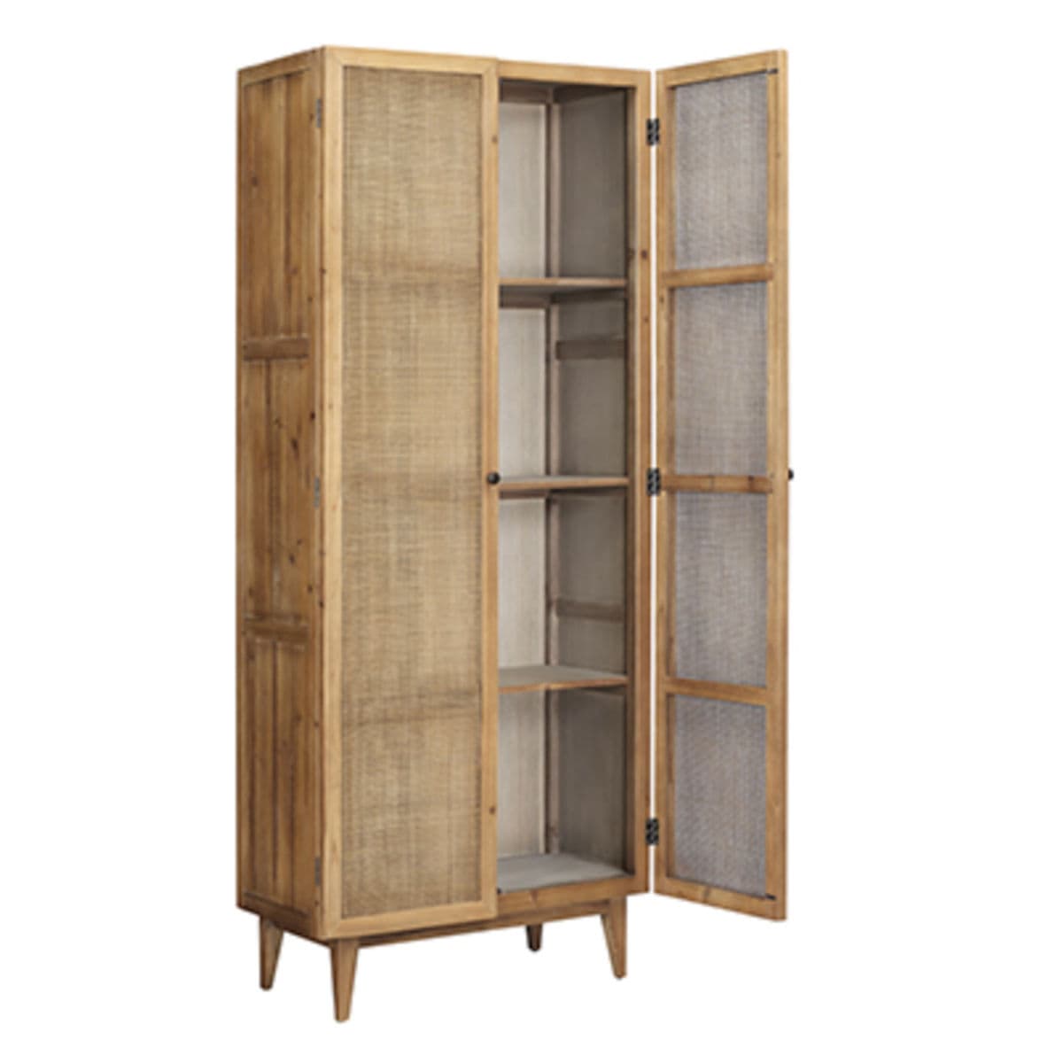 Honey Pine & Cane Storage Cabinet - Thumbnail 8