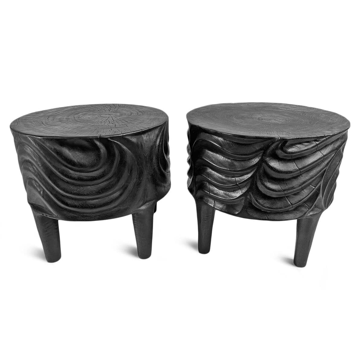 Black Wave Cake Table Stool - Thumbnail 8