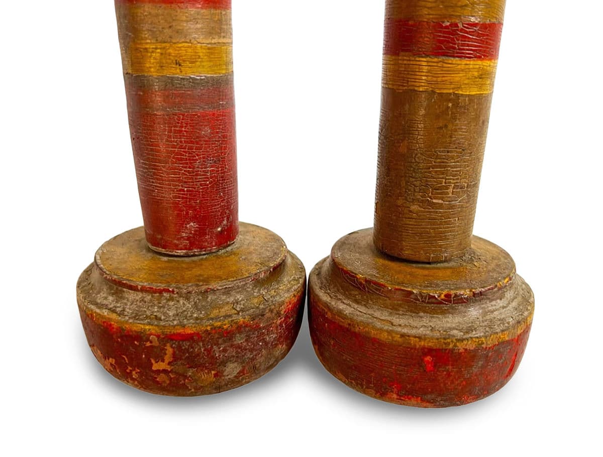 Pair of Antique Painted Wood Police Sticks - Thumbnail 8