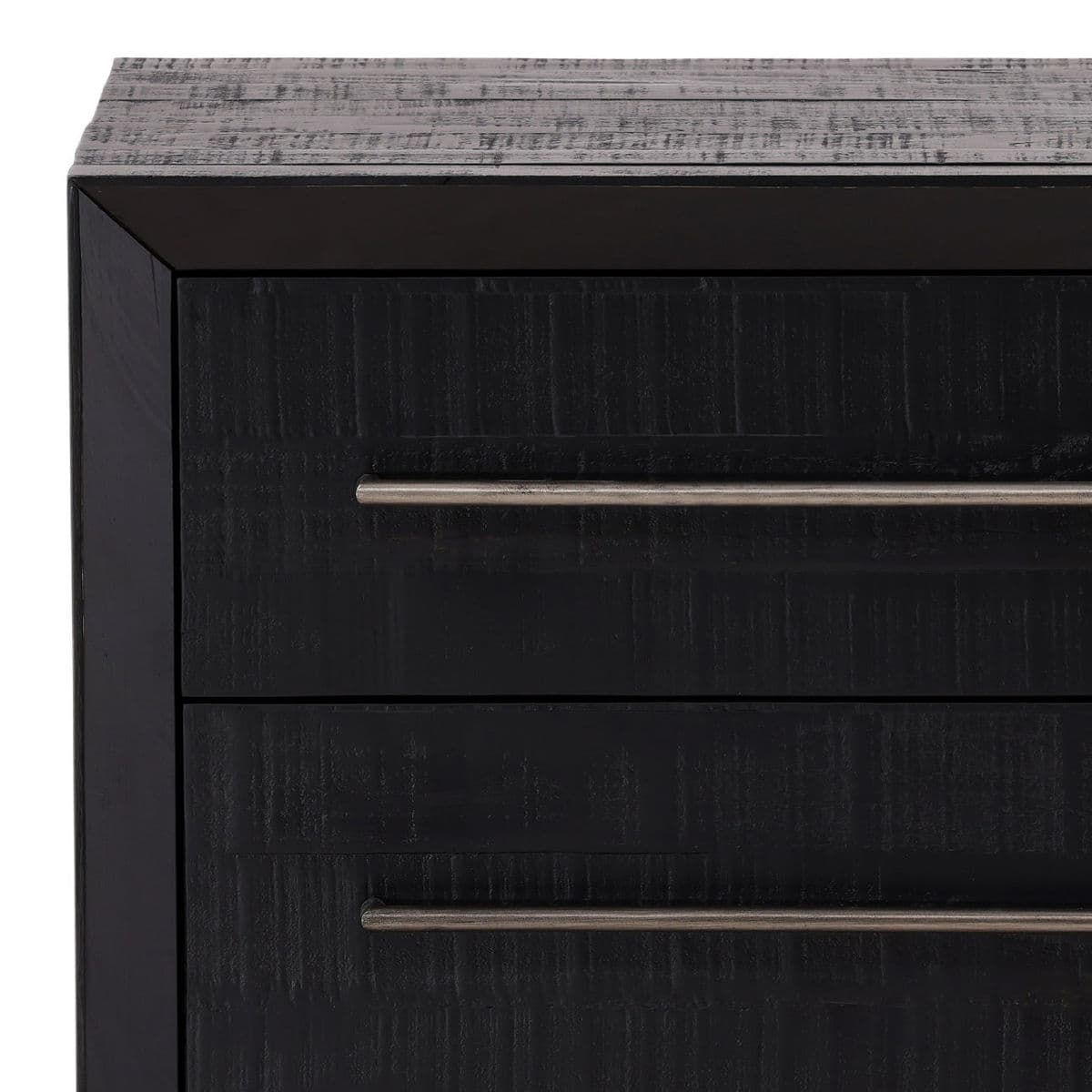 Black & Nickel Three-Drawer Nightstand - Thumbnail 8