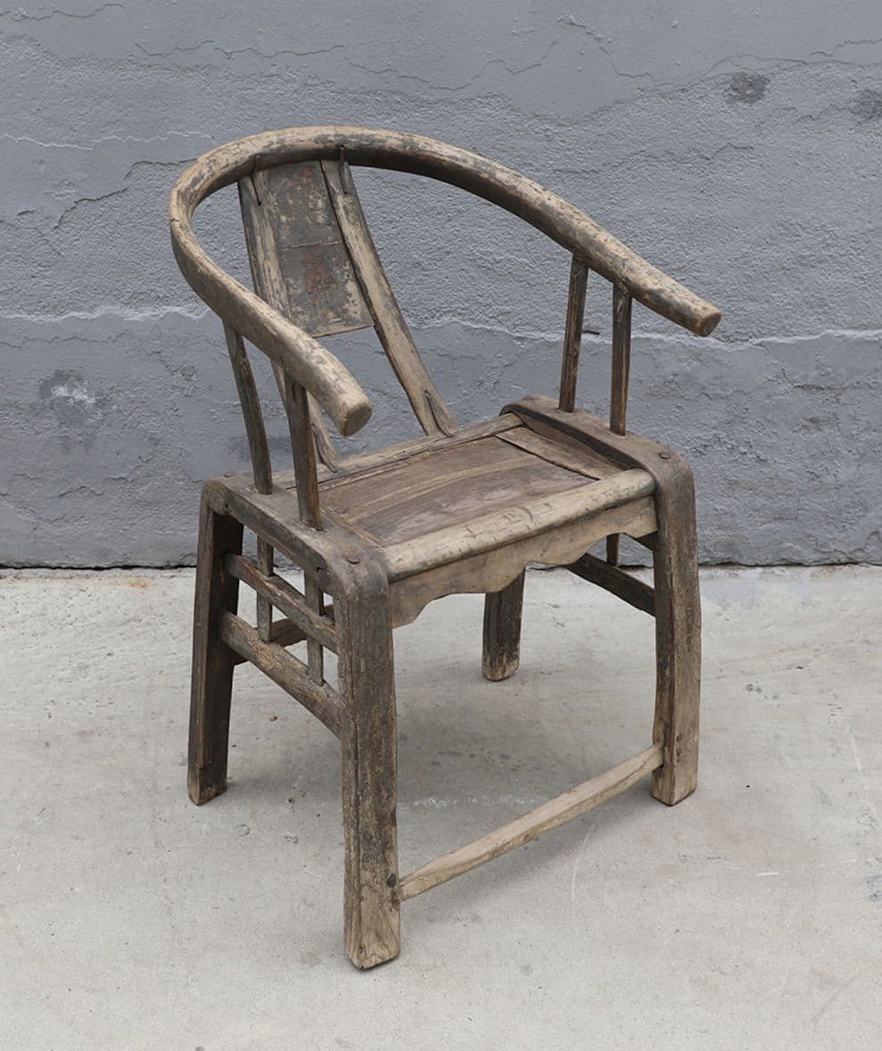 Old Elm Horseshoe Chair - Thumbnail 8