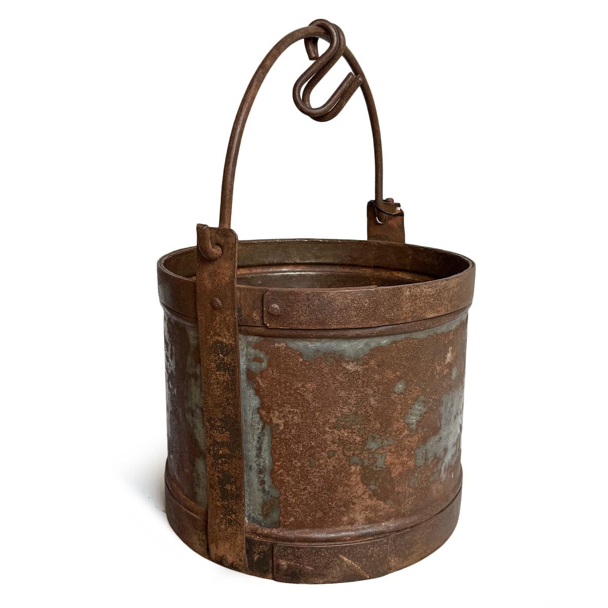 Large Old Iron Bucket w/Handle - Thumbnail 8