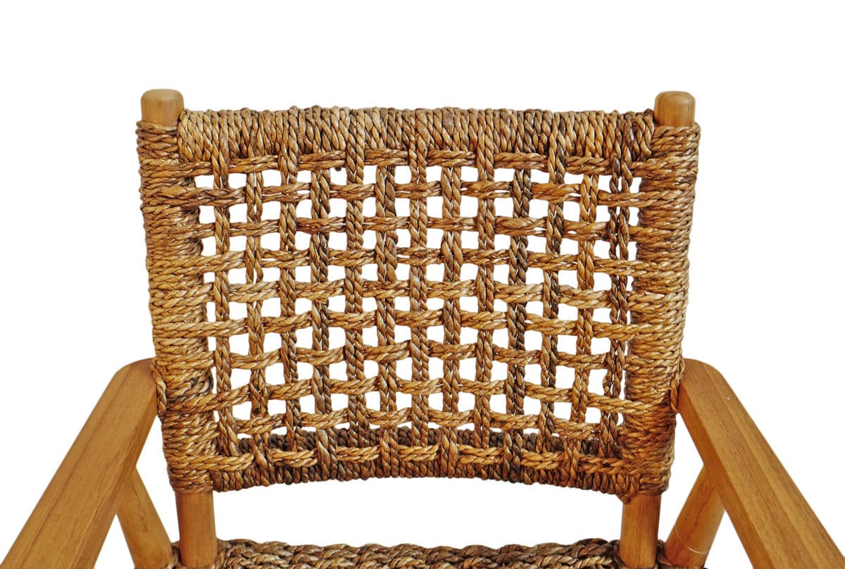 Banana Weave & Teak Arm Chair - Thumbnail 8