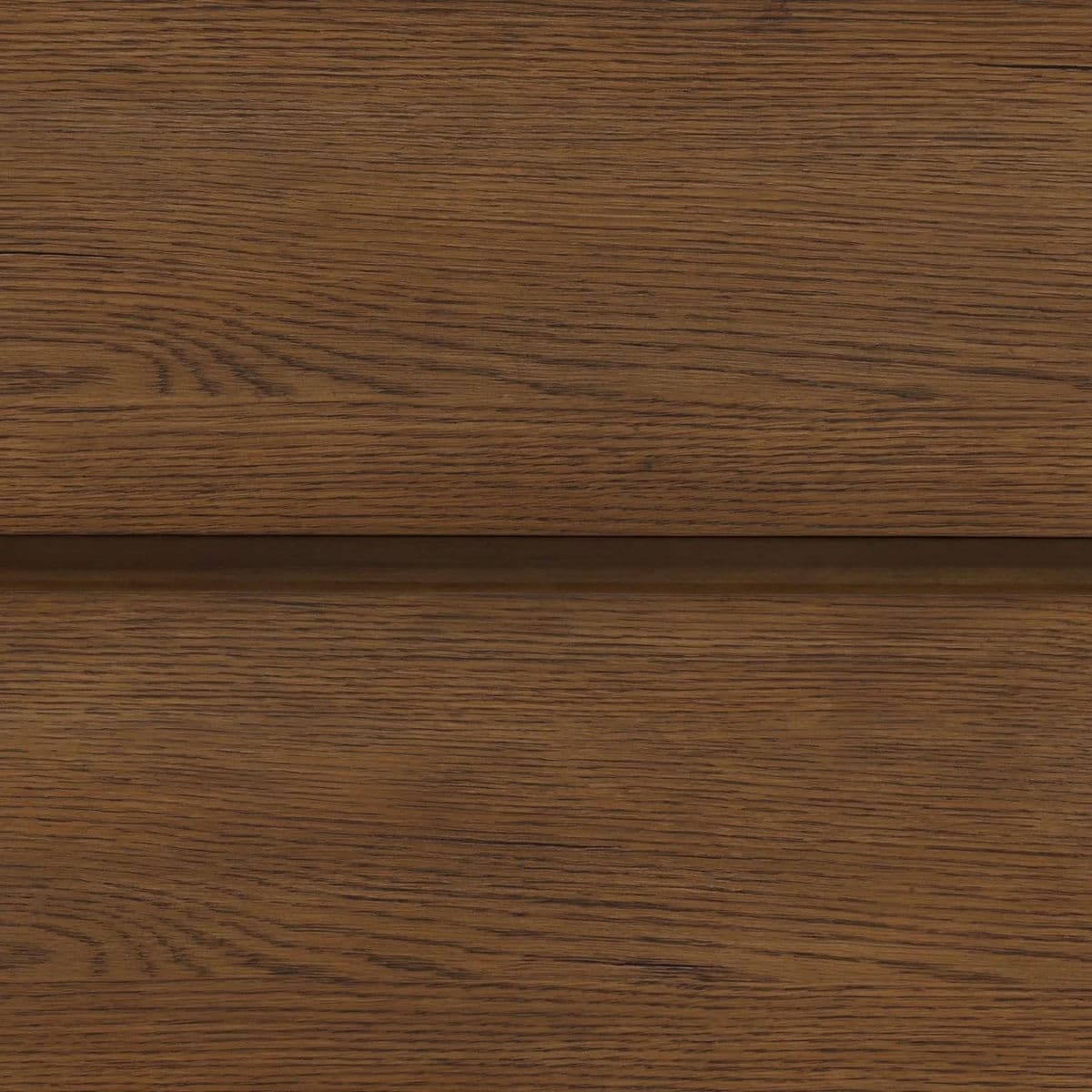 Simple Brown Oak Two-Drawer Nightstand - Thumbnail 8