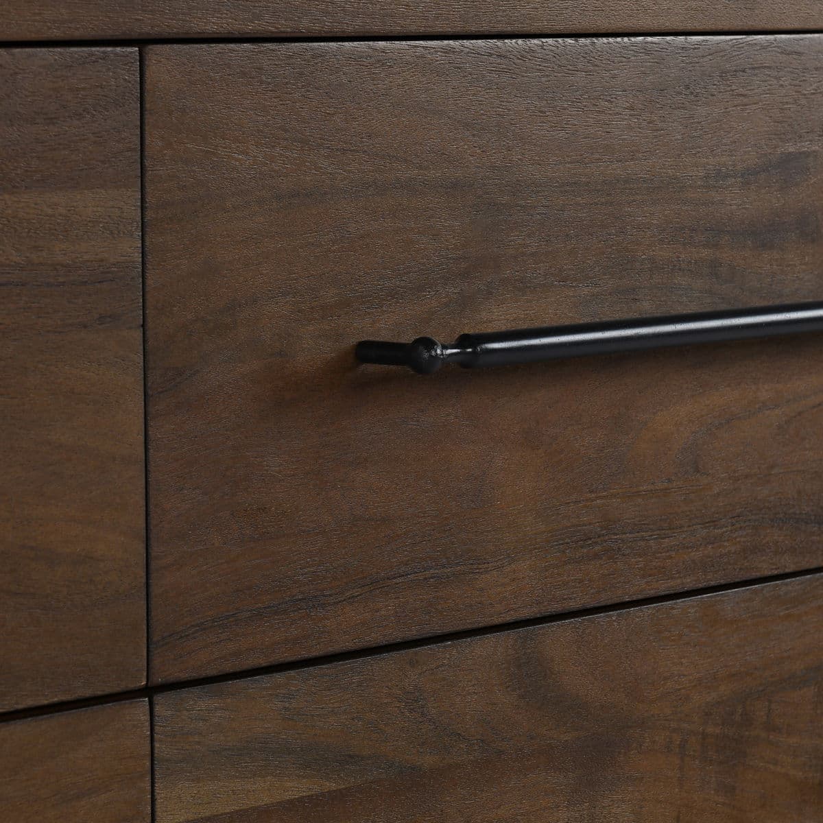 Modern Brown Acacia 9-Drawer Dresser - Thumbnail 8